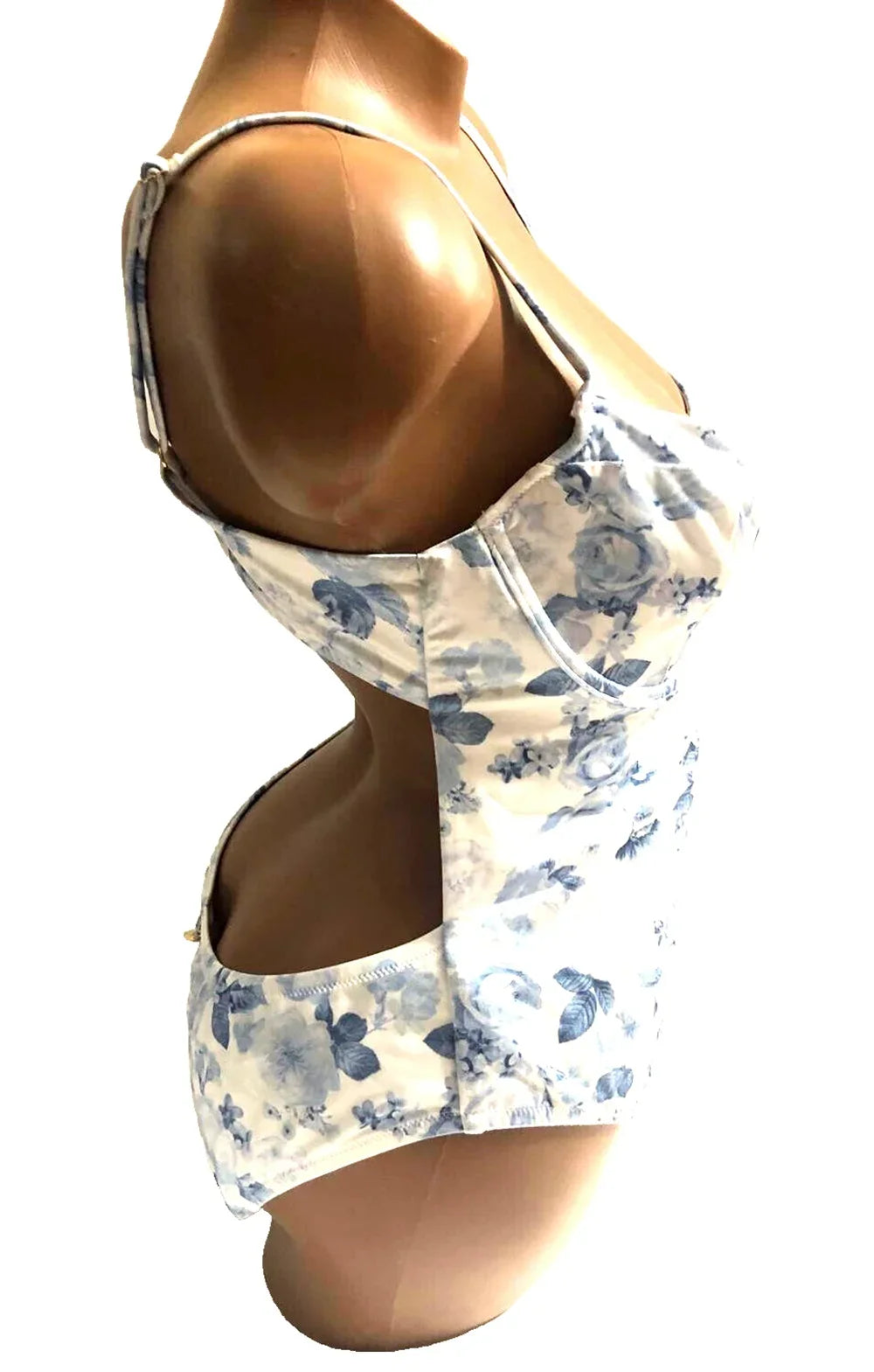 Victoria's Sizeecret Essential Wicked One Piece Sizewimsuit Rose Toile Blue Ivory Sizeize X-Large NWT