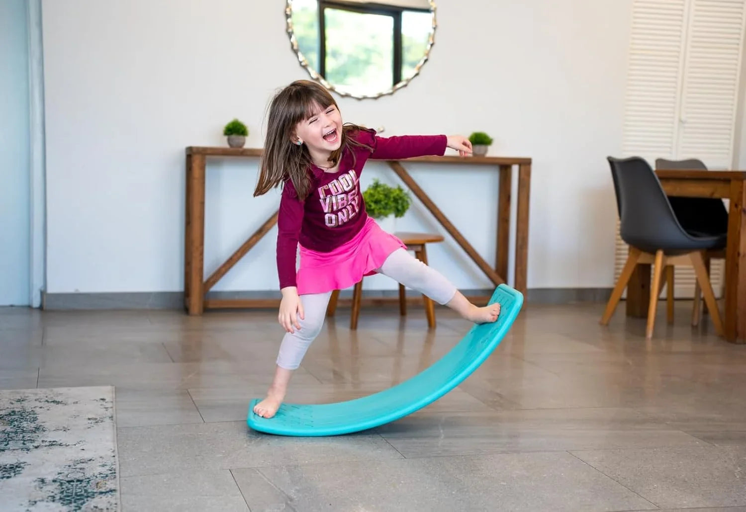 Montessori Rocker Board For Kids - Large Balance Trainer For Children Up To 60 Lbs - Unique And Creative Toy