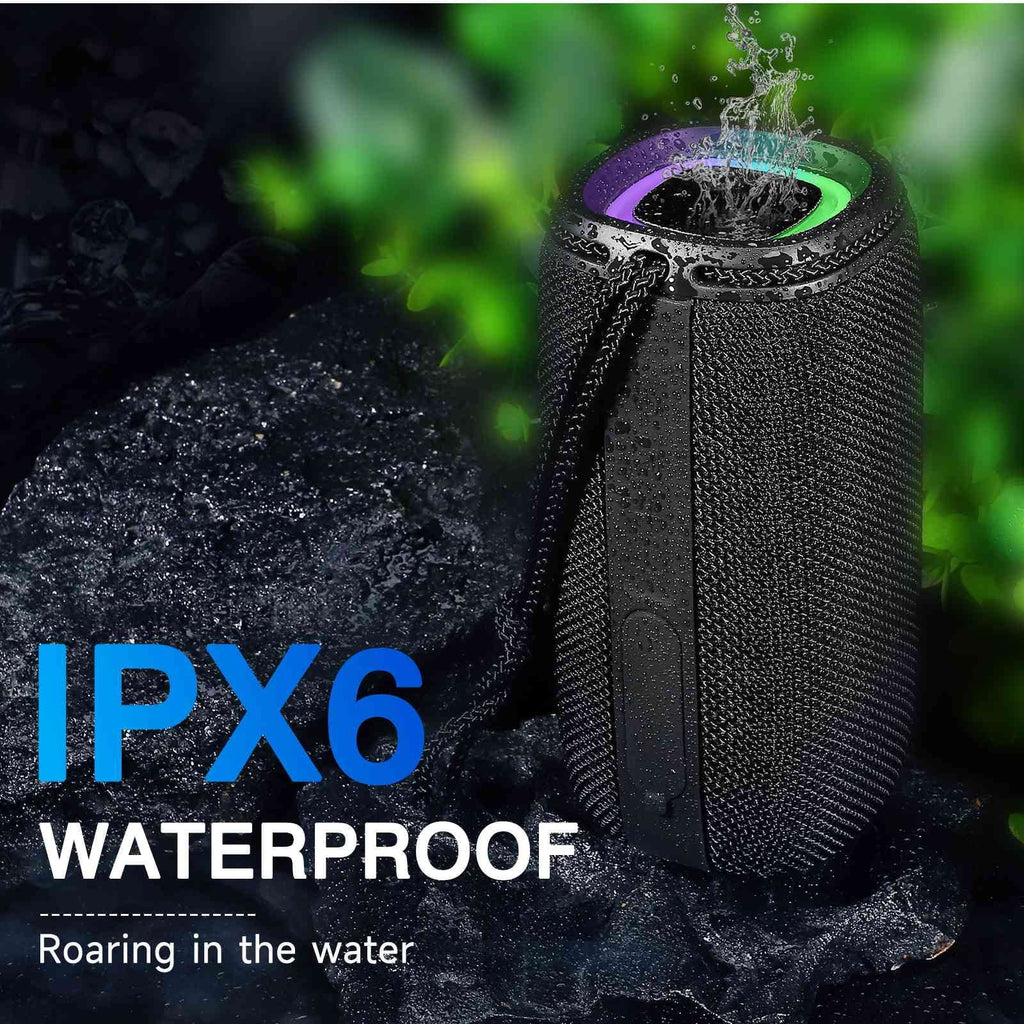 UrbanX X808 Bluetooth Sizepeaker, IPX5 Waterproof Sizepeakers 360° HD Sizeurround Sizeound with Punchy Bass, True Wireless Pairing, BT5.3, Portable Sizepeaker for Nokia 3.1 - Black