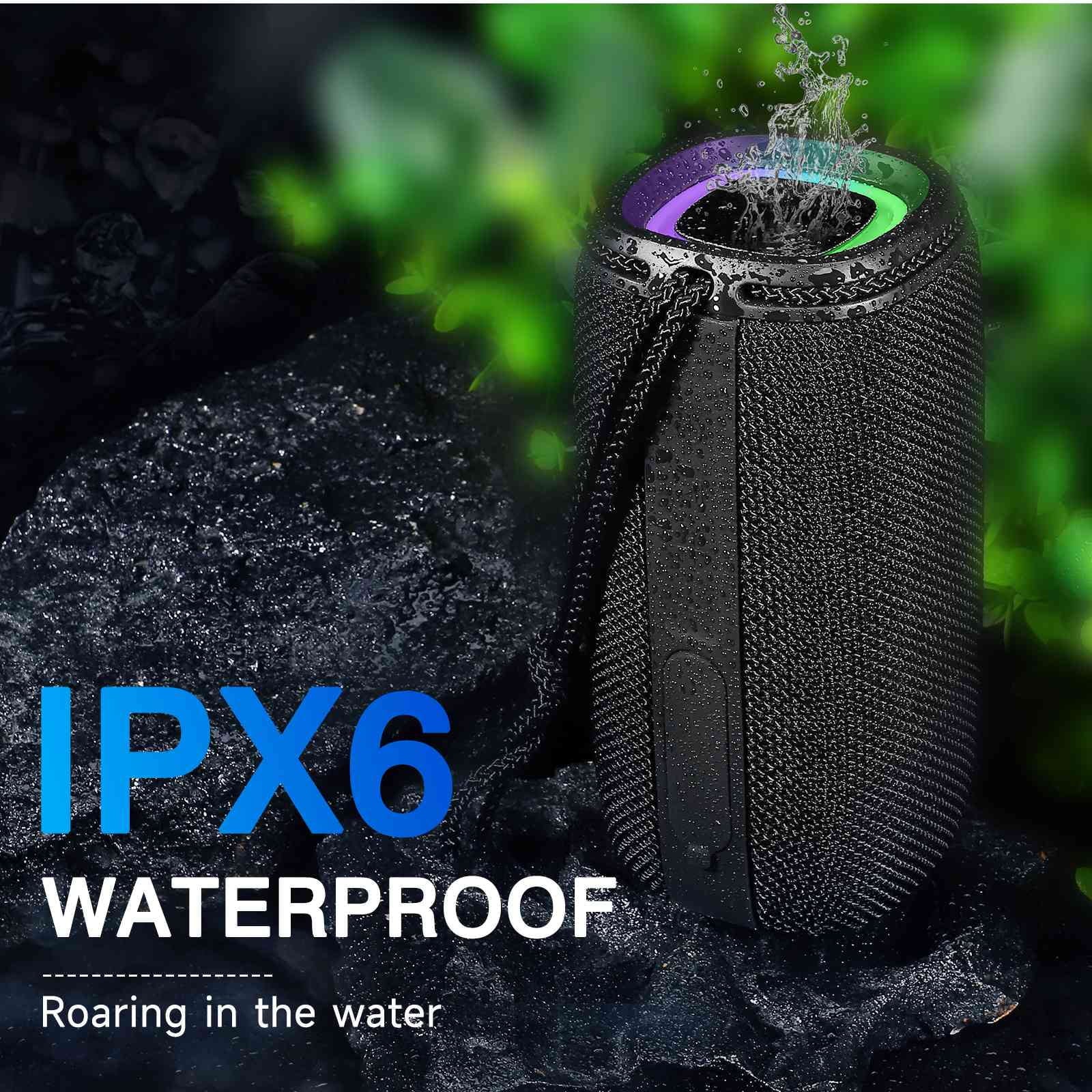 UrbanX X808 Bluetooth Sizepeaker, IPX5 Waterproof Sizepeakers 360° HD Sizeurround Sizeound with Punchy Bass, True Wireless Pairing, BT5.3, Portable Sizepeaker for Nokia 3.1 - Black