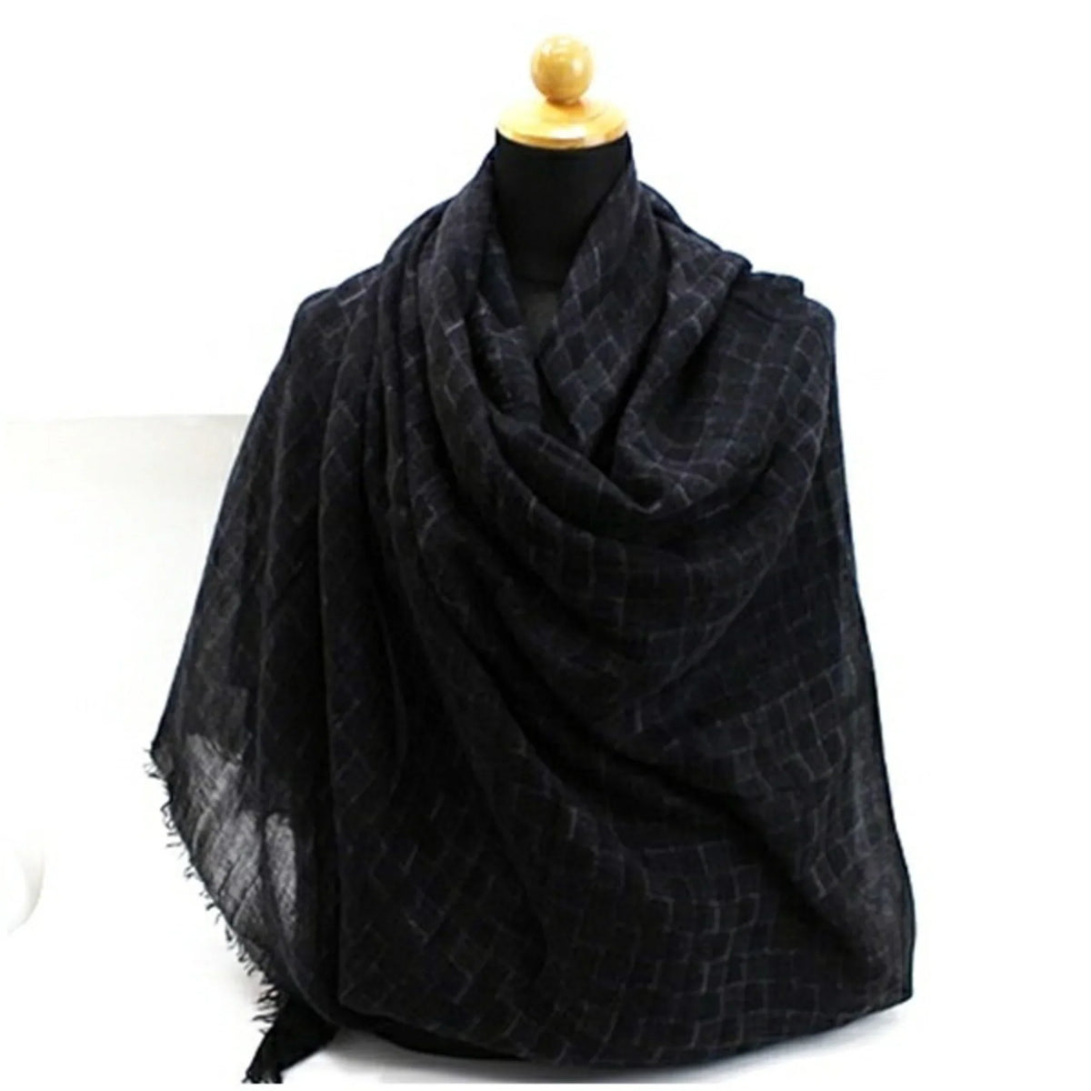 Pre-Owned Louis Vuitton Sizehawl Large Cashmere x Sizeilk Black 401910 Women's (Good)