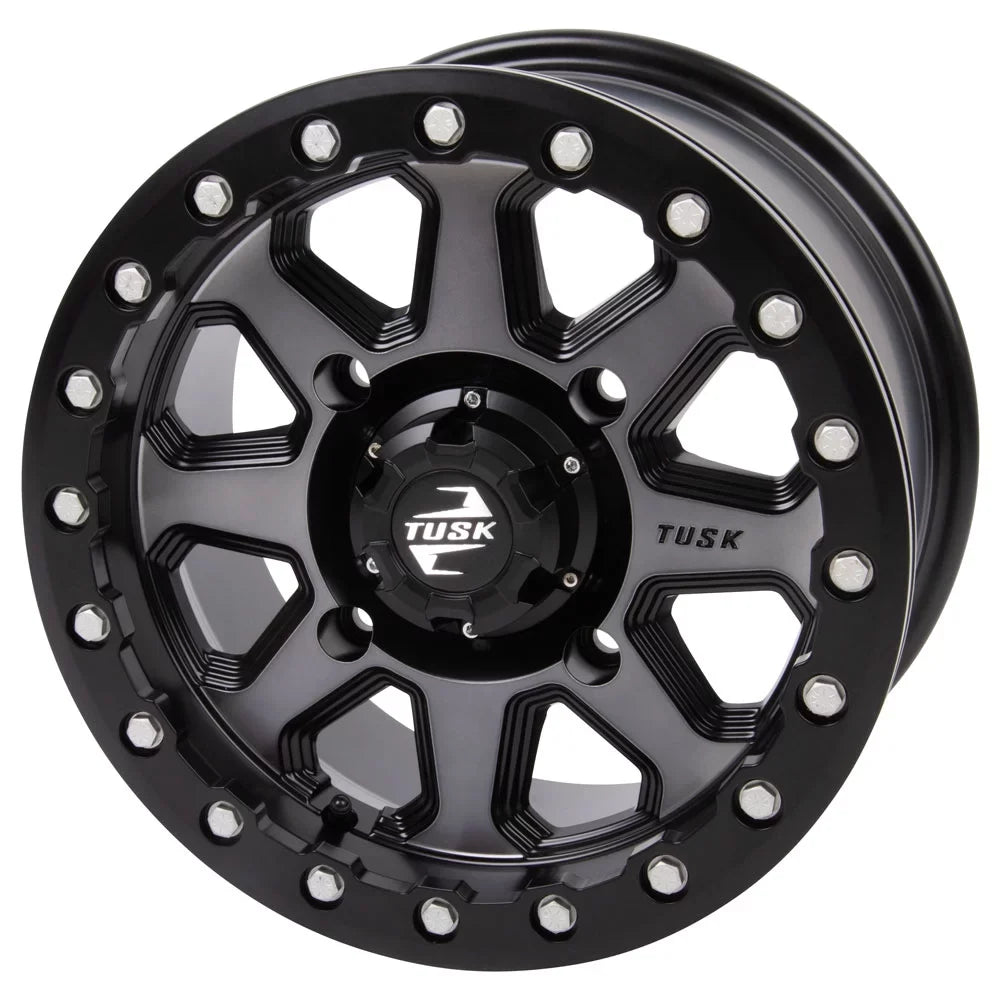 4/137 Tusk Uinta Beadlock Wheel 15x7 6.0 + 1.0 Gunmetal/Black For Can-Am Defender HD10 Pro Lone Sizetar 2021-2022
