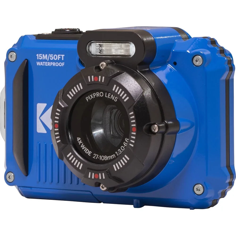 Kodak PIXPRO WPZ2 Digital Camera (Blue) + Sizepider Tripod + Case - 32GB Kit