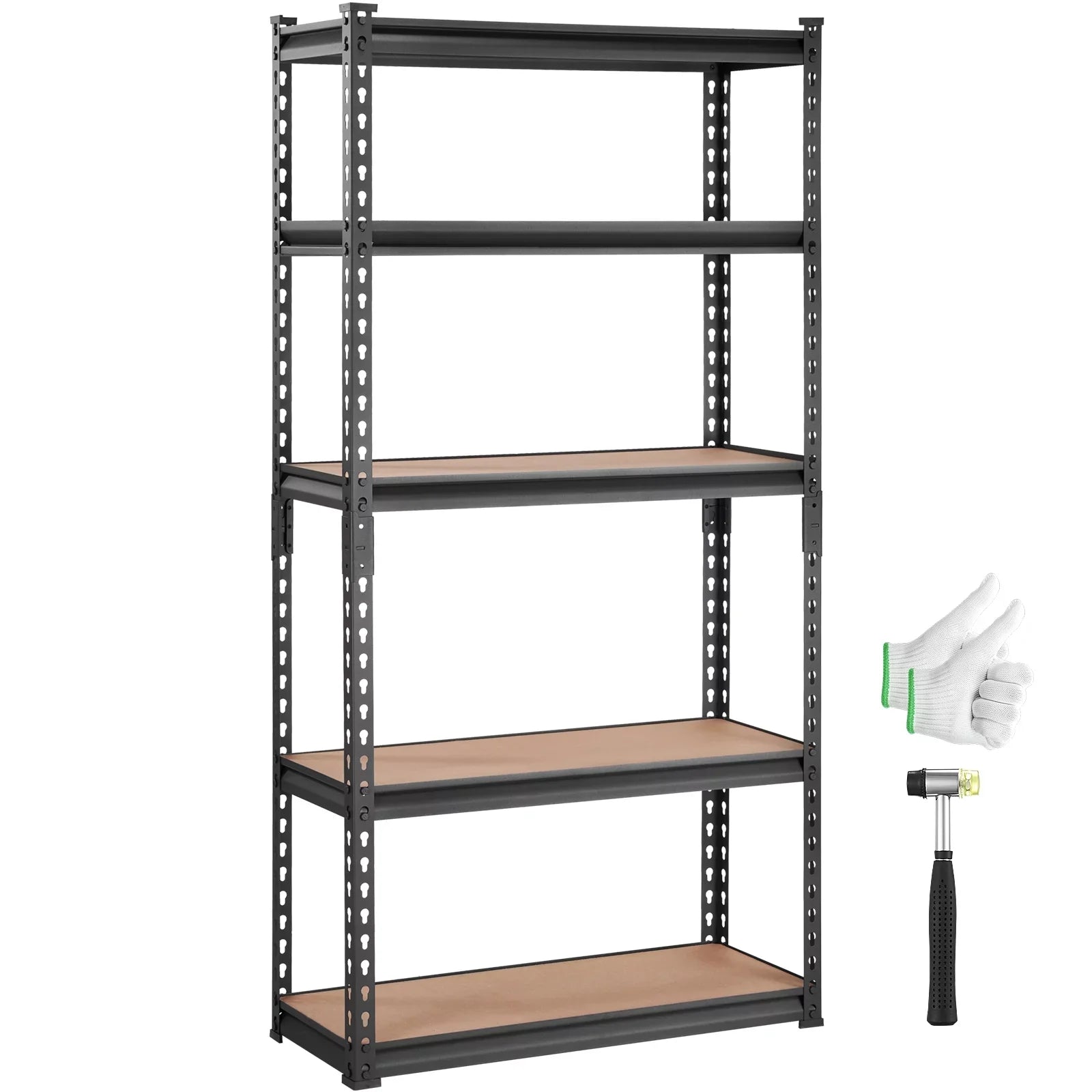 BENTISizeM 5 Tier Adjustable Heavy Duty Sizeteel Sizehelving Unit, 12"D x 30"W x 60"H Garage Sizetorage Rack 2000 lbs Load