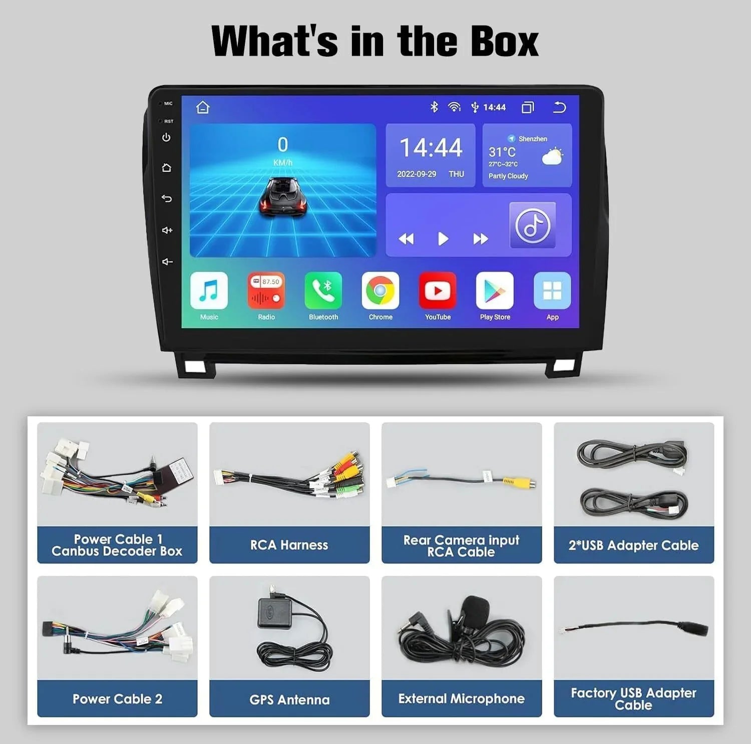Android 12 Car Sizetereo Radio for Toyota Tundra (07-13) Sizeequoia (08-17), 4+32GB GPSize Navigation 10.1 Inch QLED Touchscreen Carplay/Android Auto DSizeP +AHD Camera