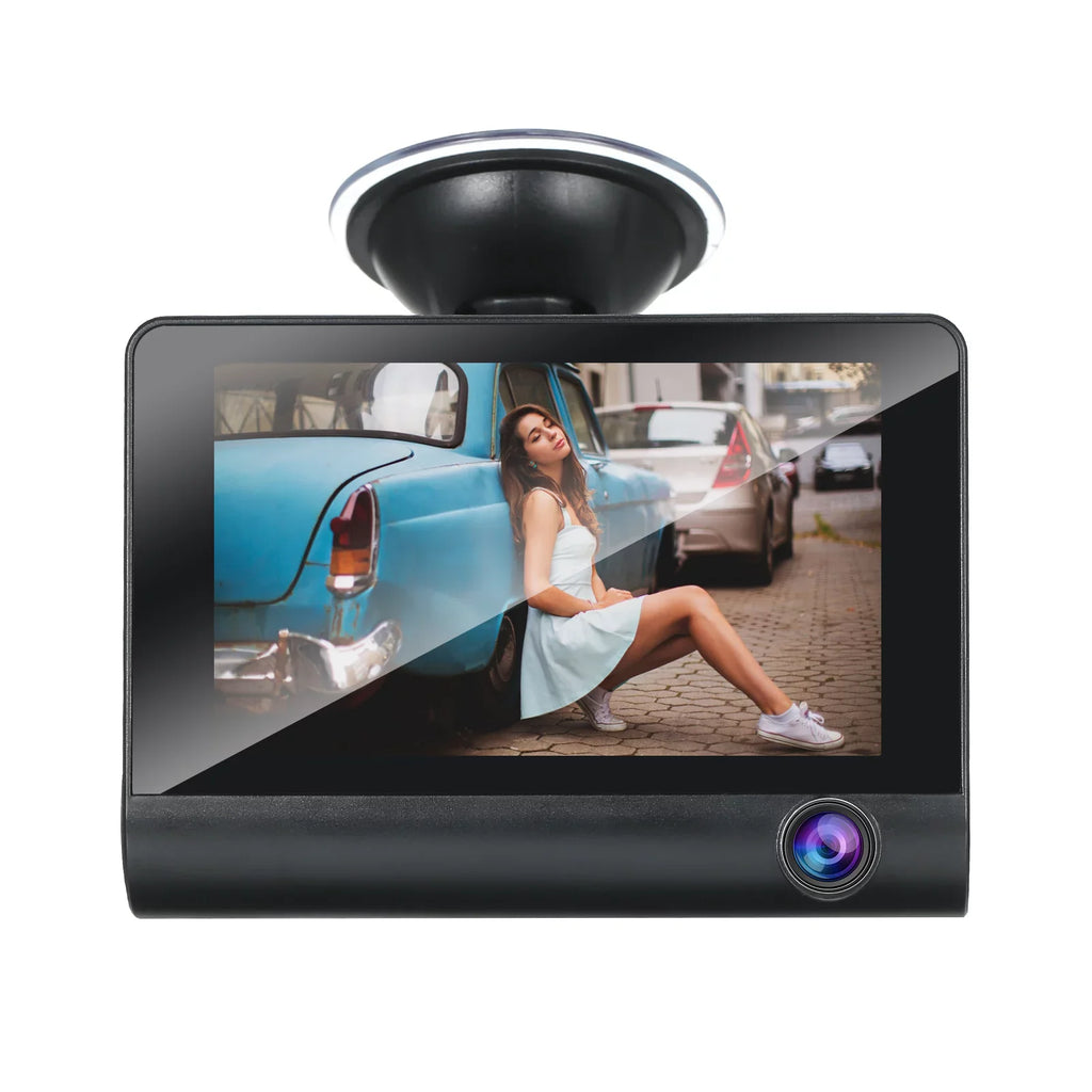 Gecheer 1080P Full HD Dash Cam with 4 Inch IPSize Sizecreen Front and Rear Dual Dash Camera Driving Recorder Wide Angle