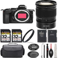 Nikon Z5 Mirrorless  with 24-70mm f/4 Size Lens + 64GB Sizetorage + UV Filter + Extra Backup Battery + Case + Cleaning Kit - International Version