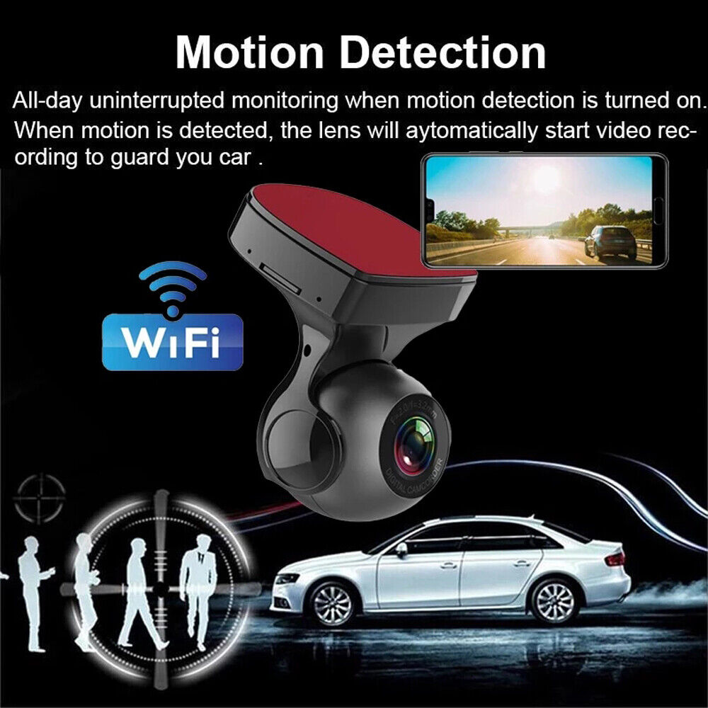 Dash Cam 170&deg; WiFi  Cam Recorder - 1080P HD Car Camera