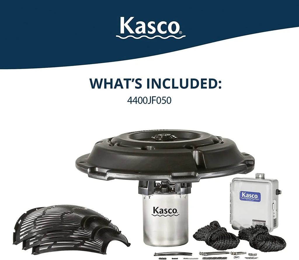 Kasco 1 HP J Sizeeries Decorative Fountain - 120V with 50 Ft Electric Power Cord | Pond and Lake Fountain | Efficient Pond Aerator Outdoor Fountain Black