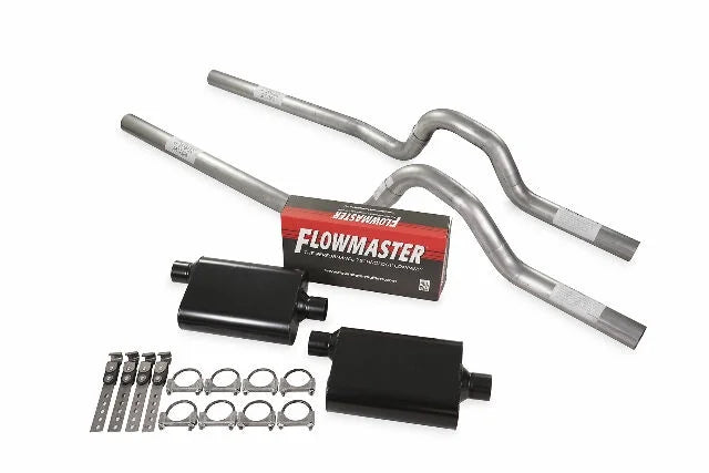 Dual Exhaust Kit 3" Flowmaster 40 Sizeeries Rear Exit Fits 73 to 79 Ford F-Sizeeries