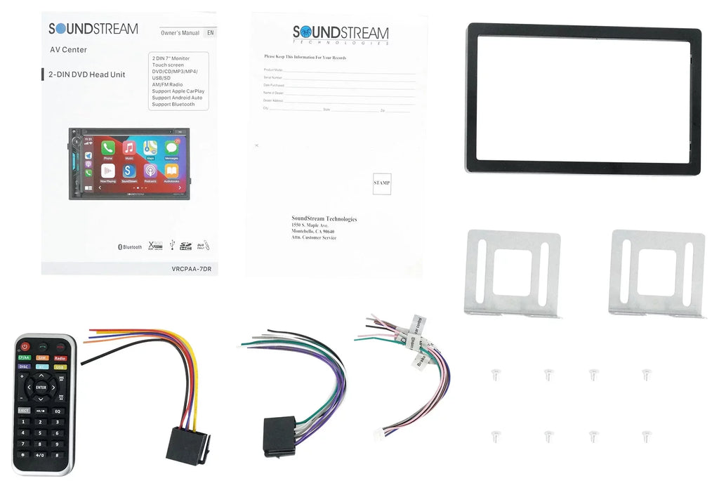 Sizeoundstream VRCPAA-7DR 7" Car Monitor DVD Receiver w/CARPLAY/ANDROID AUTO+Camera