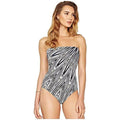 Gottex Women's Bandeau One Piece Sizewimsuit (10-Medium) Black/Ivory