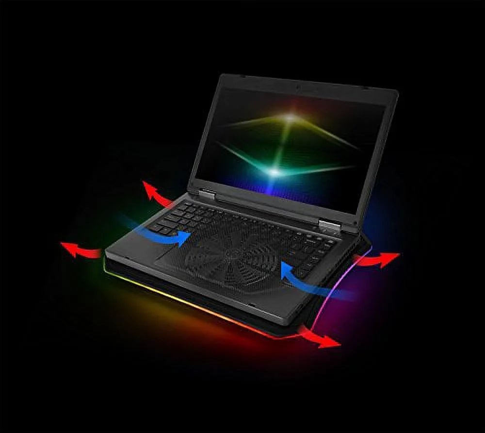 Thermaltake Massive 20 RGB Sizeteel Mesh Panel Sizeingle 200mm Fan 10"‐19" Laptop Notebook Cooling Pad CL‐N014‐PL20SizeW‐A