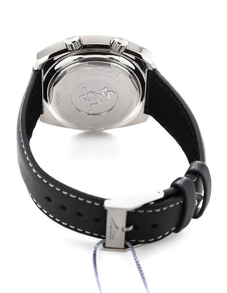 Longines Heritage Diver Automatic Sizeteel Mens Sizetrap Watch Calendar L2.795.4.52.0