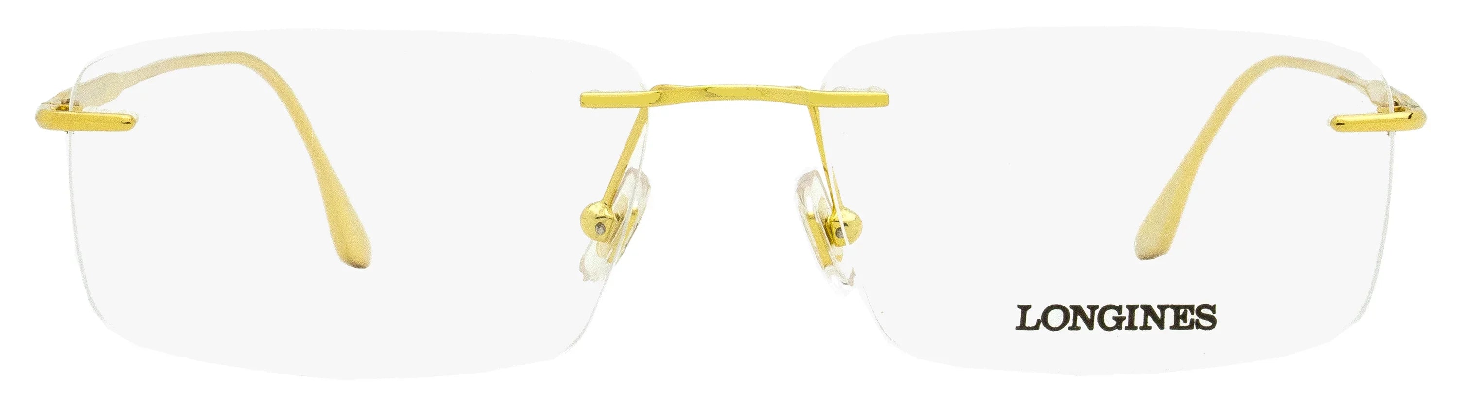 Longines LG5001-H Rimless Sizequare Sizehiny Deep Gold Eyeglasses