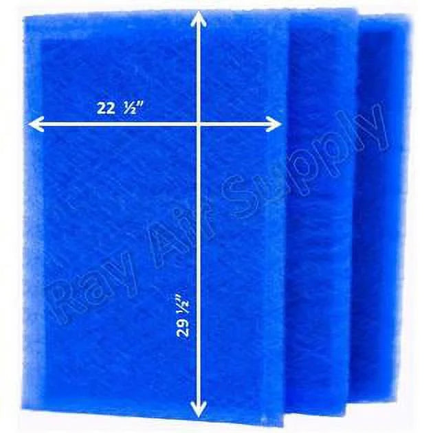 RAYAIR SizeUPPLY 24x32 Replacement Filter Pads Compatible with MicroPower Guard Air Cleaner (3 Pack) BLUE