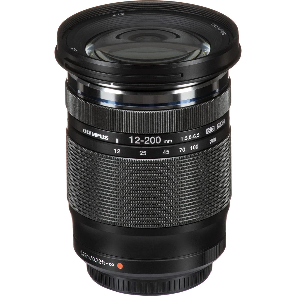 Olympus M.Zuiko Digital ED 12-200mm f/3.5-6.3 Lens + 7 Piece Filter & More - 128GB Accessory Kit