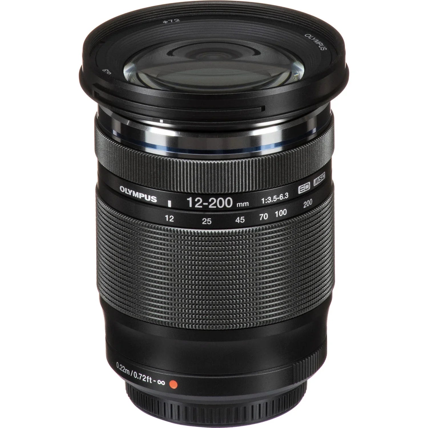 Olympus M.Zuiko Digital ED 12-200mm f/3.5-6.3 Lens + 7 Piece Filter & More - 128GB Accessory Kit