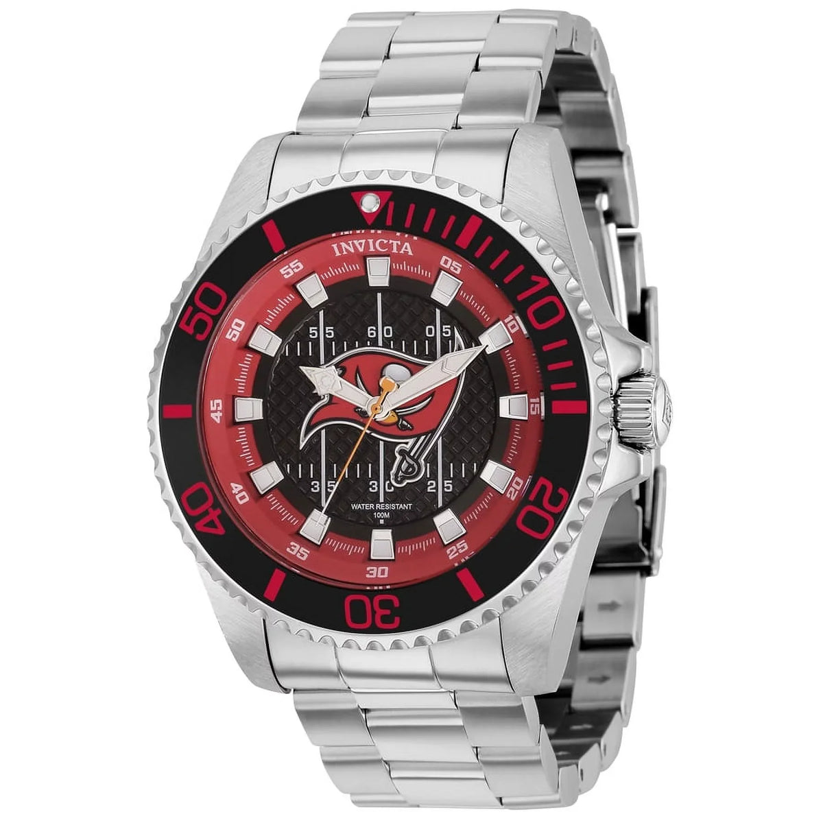 Invicta NFL Black and Red and Grey and Ivory Dial Men's Watch 36949