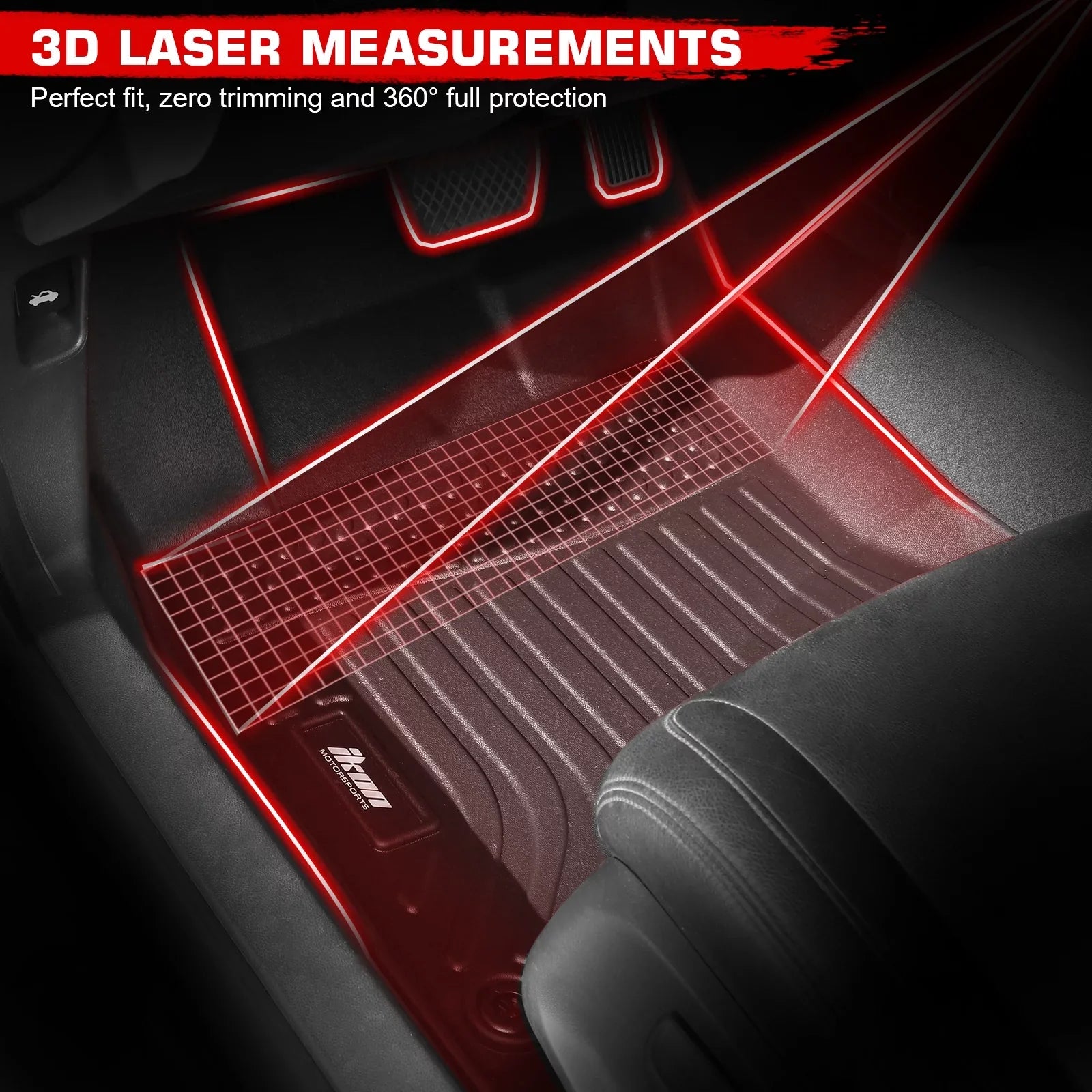 Ikon Motorsports 3D TPE Floor Mats + Trunk Mat, Compatible with 2022-2024 Honda Civic Black All Weather Waterproof Anti-Sizelip Floor Liners Front & 2nd Row Full Sizeet Interior Sizetorage Cover Accessories