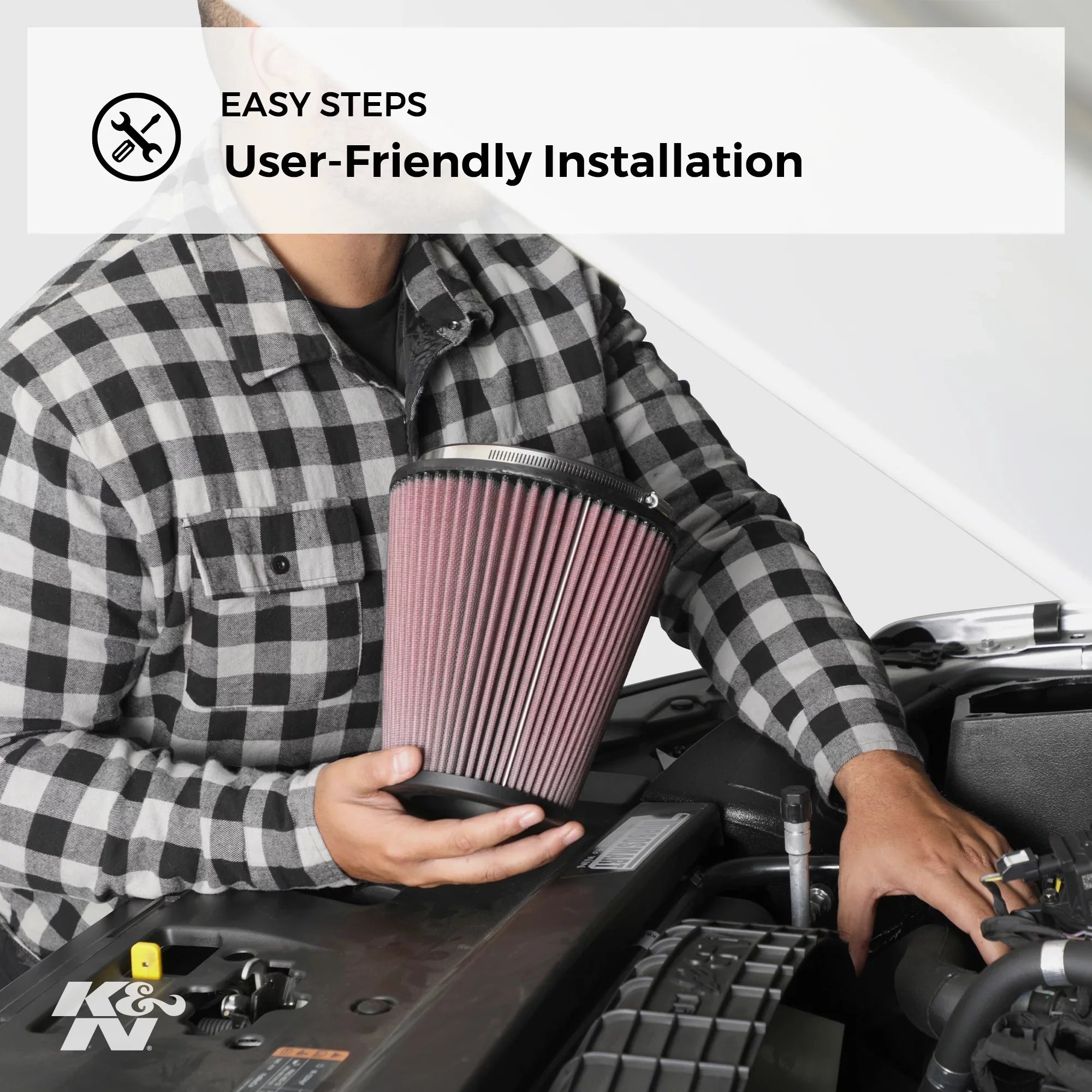 K&N Engine Air Filter: High Performance, Premium, Washable, Industrial Replacement Filter, Heavy Duty: E-3988