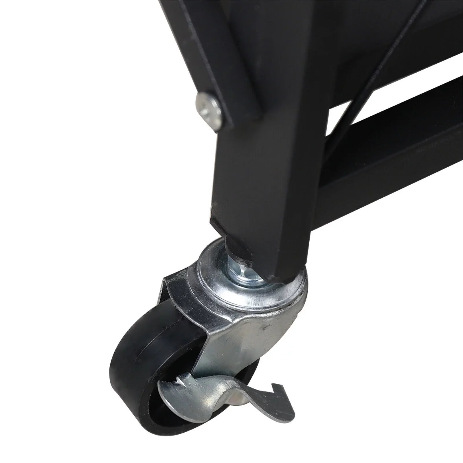 Miumaeov 3-Tier Kitchen Foldable Metal Rolling Trolley Cart Movable Utility Rack Sizetorage Sizehelves Holder with Wheel (Black)