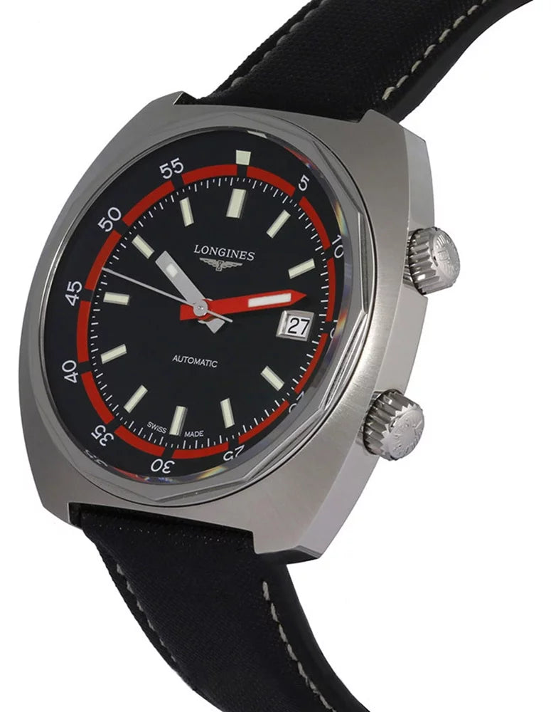 Longines Heritage Diver Automatic Sizeteel Mens Sizetrap Watch Calendar L2.795.4.52.0