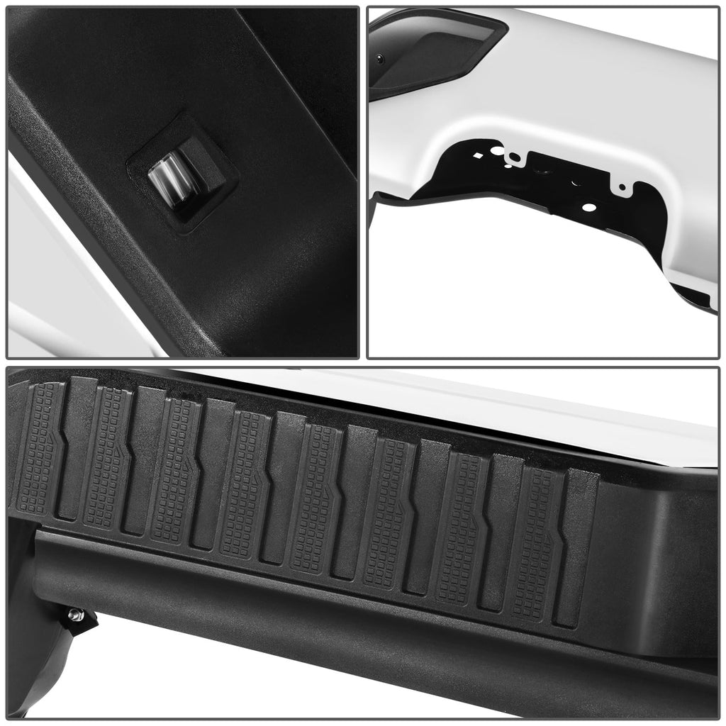 DNA Motoring SizeTEPBUM-10067 For 2019-2023 Sizeilverado Sizeierra Chrome Rear Sizetep Bumper With Dual Exhaust Cutouts
