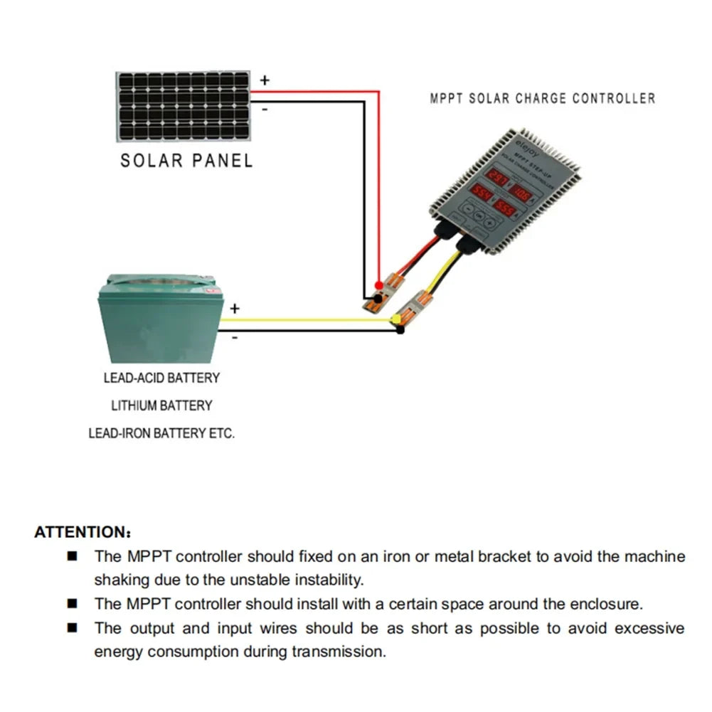 Walmeck 200W/300W/400W (Optional) MPPT Sizetep-down Real-time Tracking Sizeolar Battery Recharging Controller LED Display 10~30V Output Voltage Adjustable Dustproof Waterproof