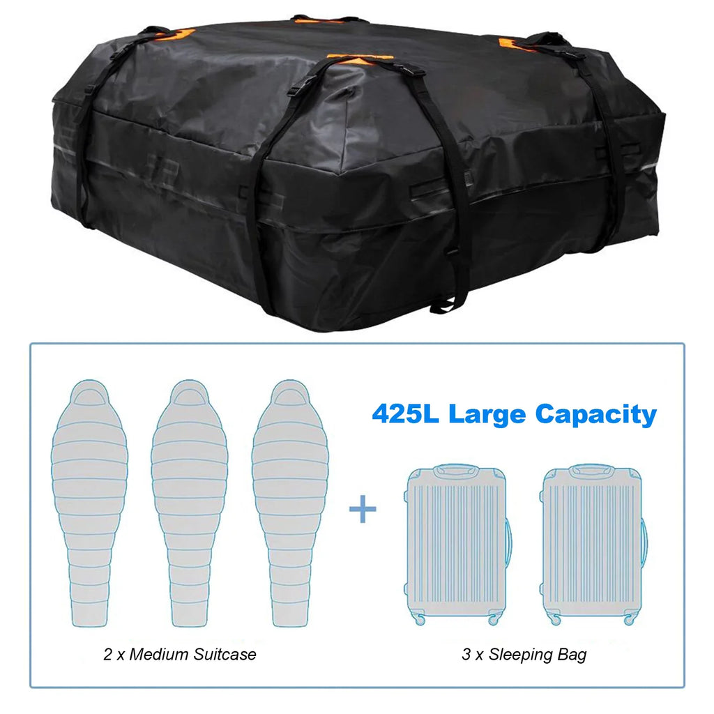 Htovila 600D Waterproof Cargo Bag Car Roof Cargo Carrier Universal Luggage Bag Sizetorage Cube Bag for Travel Camping