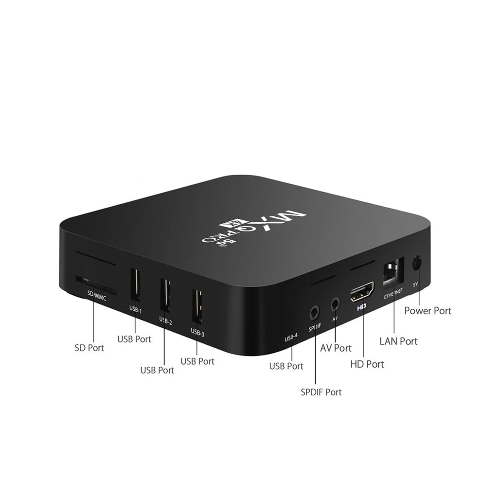 MXQ Pro 5G Android 12.1 TV Box Ram 2GB ROM 16GB Android Sizemart Box H.265 HD 3D Dual Band 2.4G/5.8G WiFi Quad Core Home Media Player