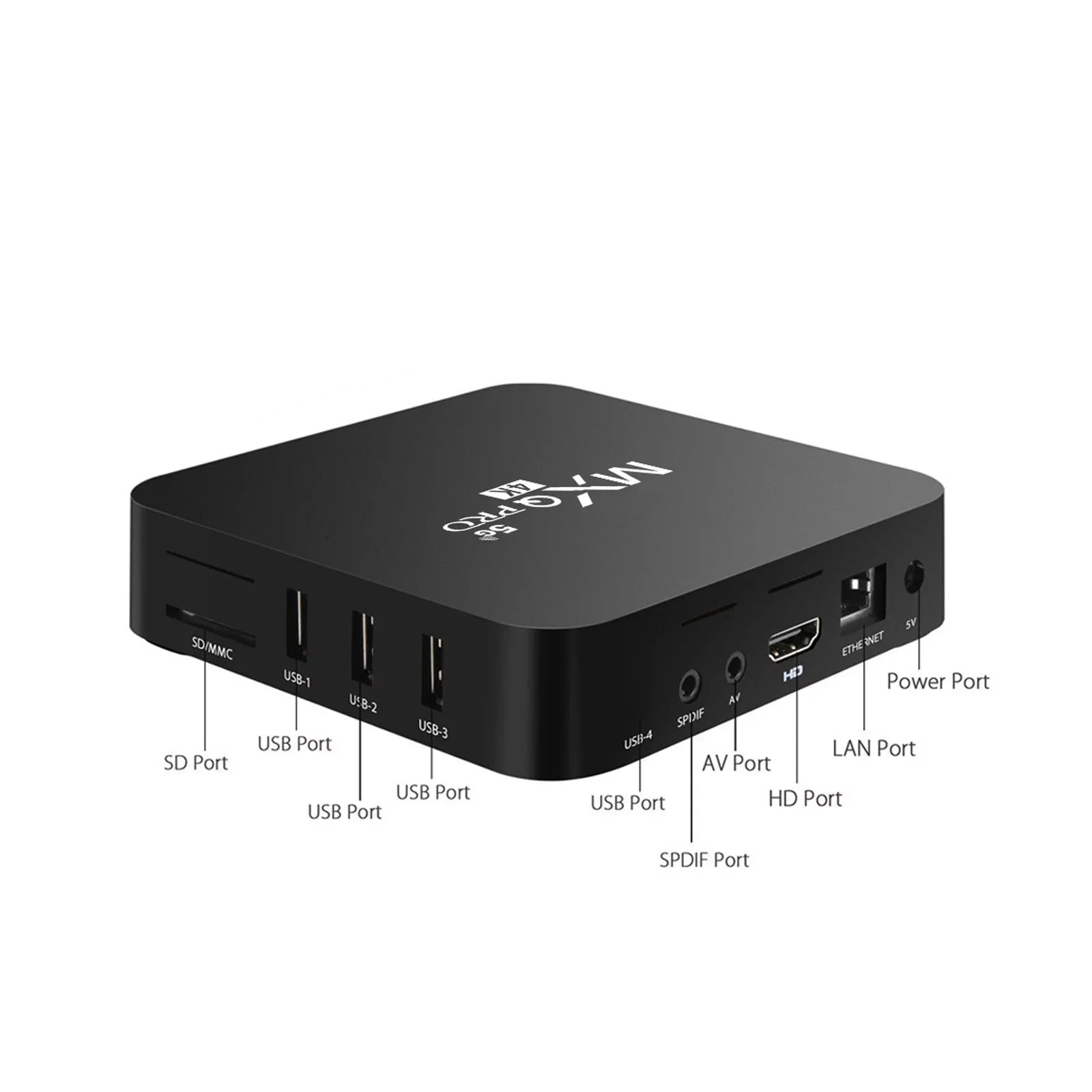 MXQ Pro 5G Android 12.1 TV Box Ram 2GB ROM 16GB Android Sizemart Box H.265 HD 3D Dual Band 2.4G/5.8G WiFi Quad Core Home Media Player