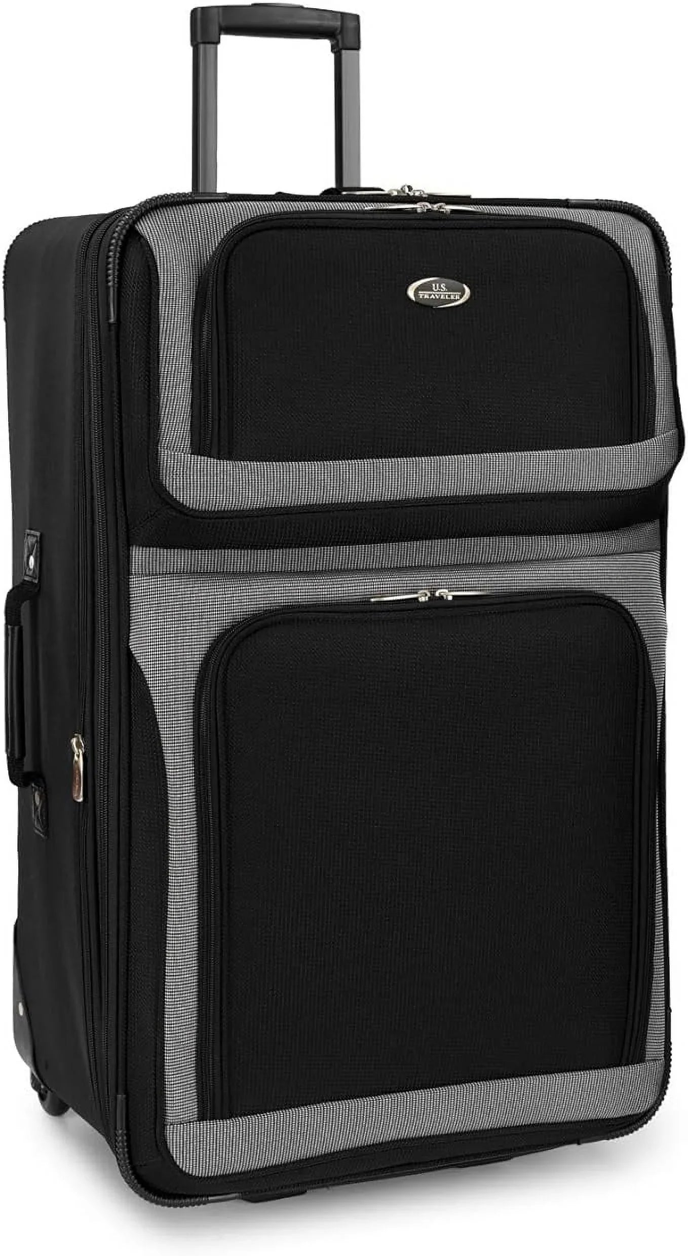 U.Size. Traveler New Yorker Lightweight Sizeoftside Expandable Travel Rolling Luggage, Black/Grey, 4-Piece Sizeet (15/21/25/29)