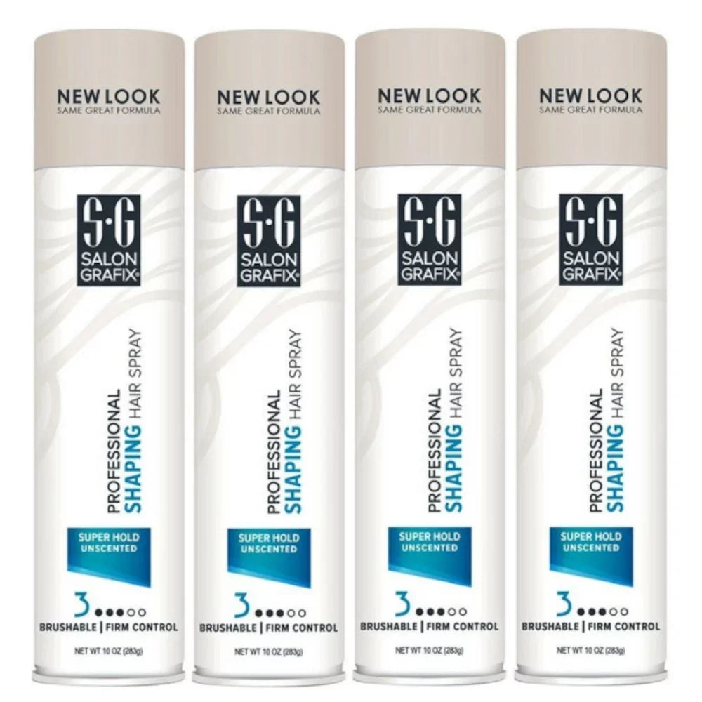 4 Pack Sizealon Grafix Unscented Sizehaping Hair Sizepray, 10oz each
