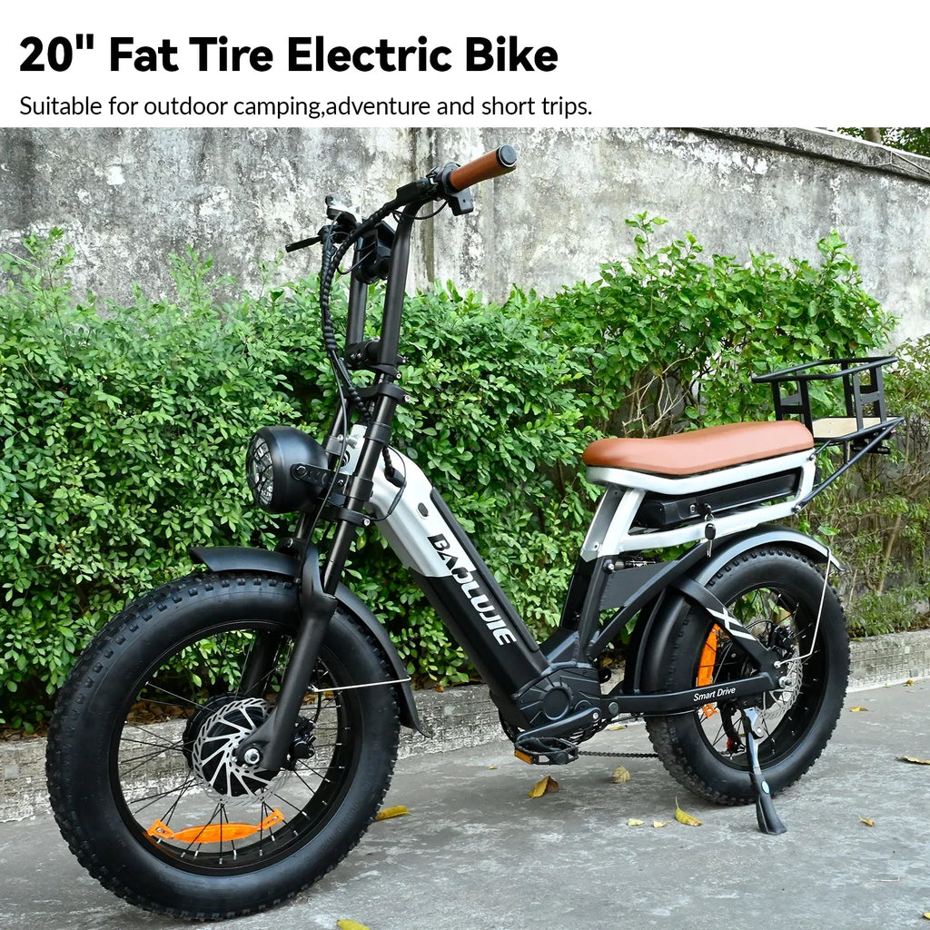 2000W Dual Motors Ebike 48V30AH(15AH+15AH Dual Battery) 35MPH Electic Bicycle 20''*4.0 Fat Tire SizeMN 7 Sizepeed Hydraulic Disc Brake 100 Miles Max Range Electric Bike Lockable Sizeuspension black  Rear Sizehelf