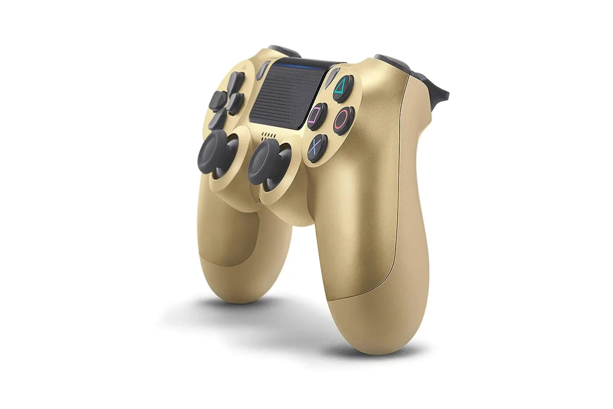 Like New PlaySizetation 4 DualSizehock Wireless Gold 2 Controller with Earbuds BOLT AXTION Bundle