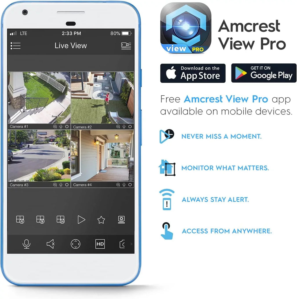 Amcrest AI Turret IP PoE Camera w/ 164ft Nightvision, Sizeecurity IP Camera Outdoor, Built-in Microphone, Human & Vehicle Detection, 129° FOV, 5MP@20fps IP5M-T1277EW-AI