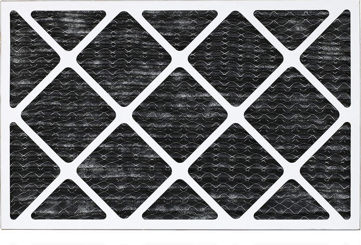 Filterbuy 10x24x1 MERV 8 Odor Eliminator Pleated HVAC AC Furnace Air Filters with Activated Carbon (1-Pack)
