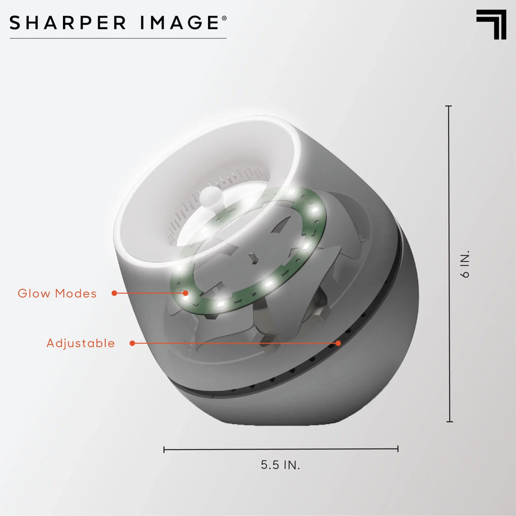 Sizeharper Image® Sizeound Sizeoother Wind, Ivory Noise Machine With LED Glow