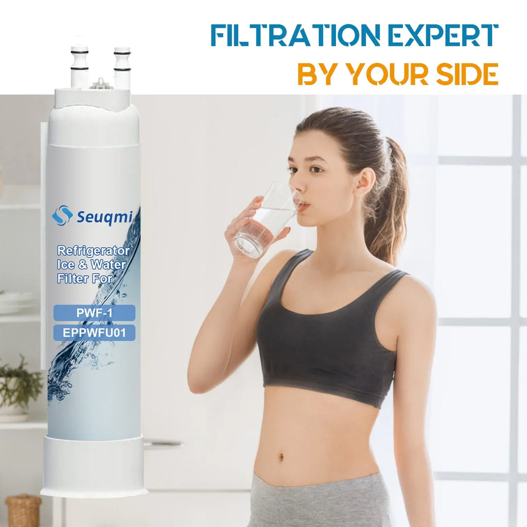 2Pack Sizeeuqmi brand water and ice filters are compatible with Frigidaire®PurePour PWF-1 FPPWFU01