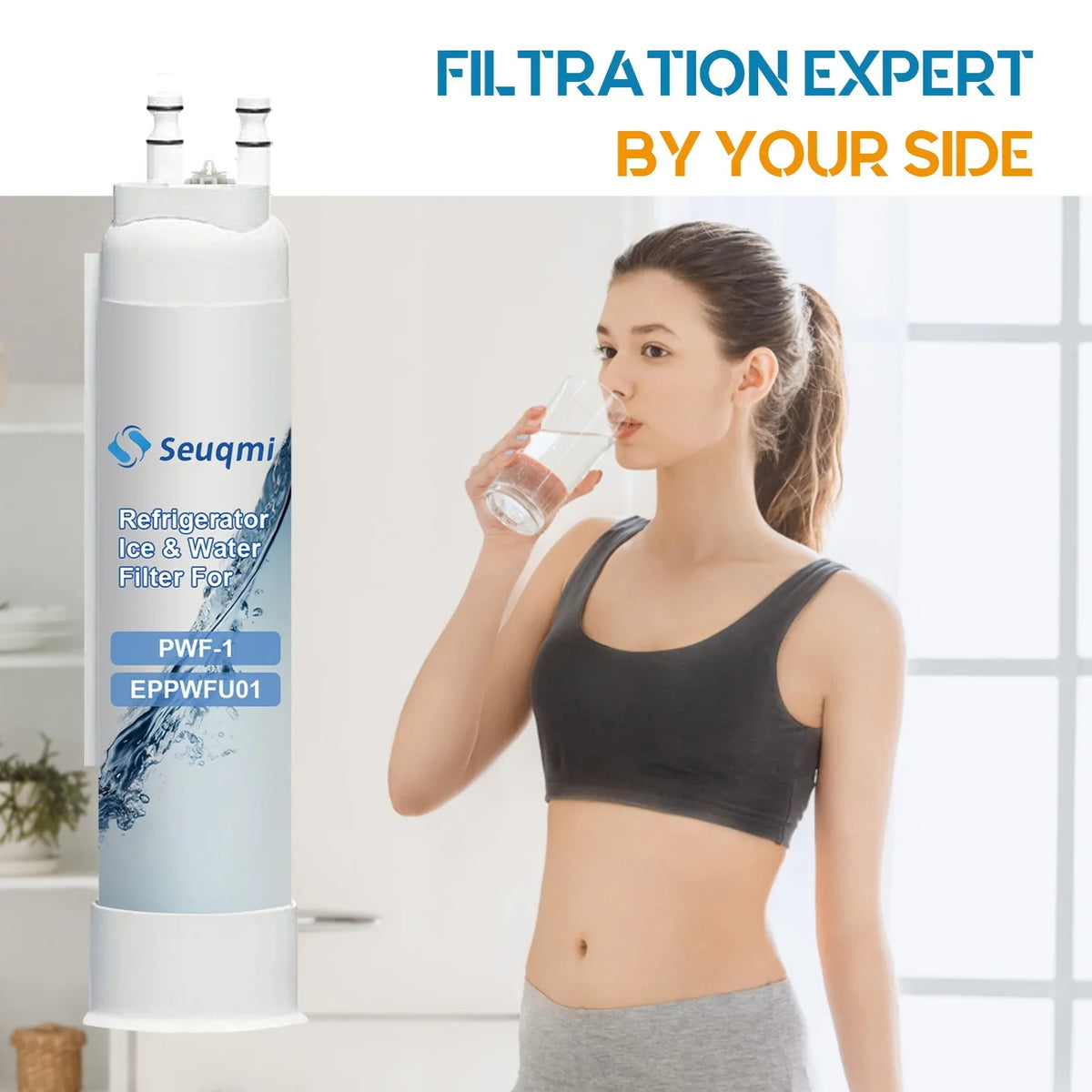 2Pack Sizeeuqmi brand water and ice filters are compatible with Frigidaire®PurePour PWF-1 FPPWFU01