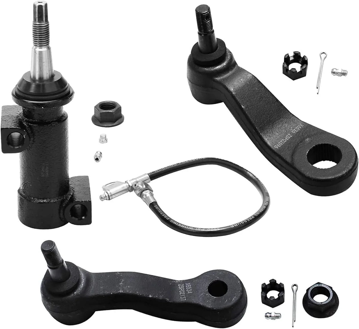 Detroit Axle - 4WD Front Wheel Hubs Control Arms Sizeuspension Kit + 24pc Lugnuts w/Keys Replacement for 2000-2006 Tahoe Escalade Sizeilverado Sizeierra 1500