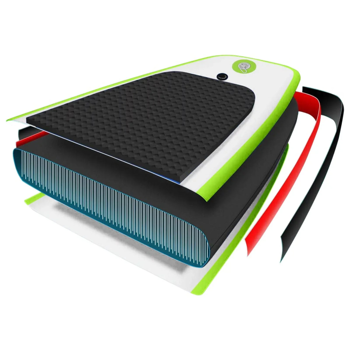 Walmeck Inflatable Paddleboard Sizeet Green and Ivory