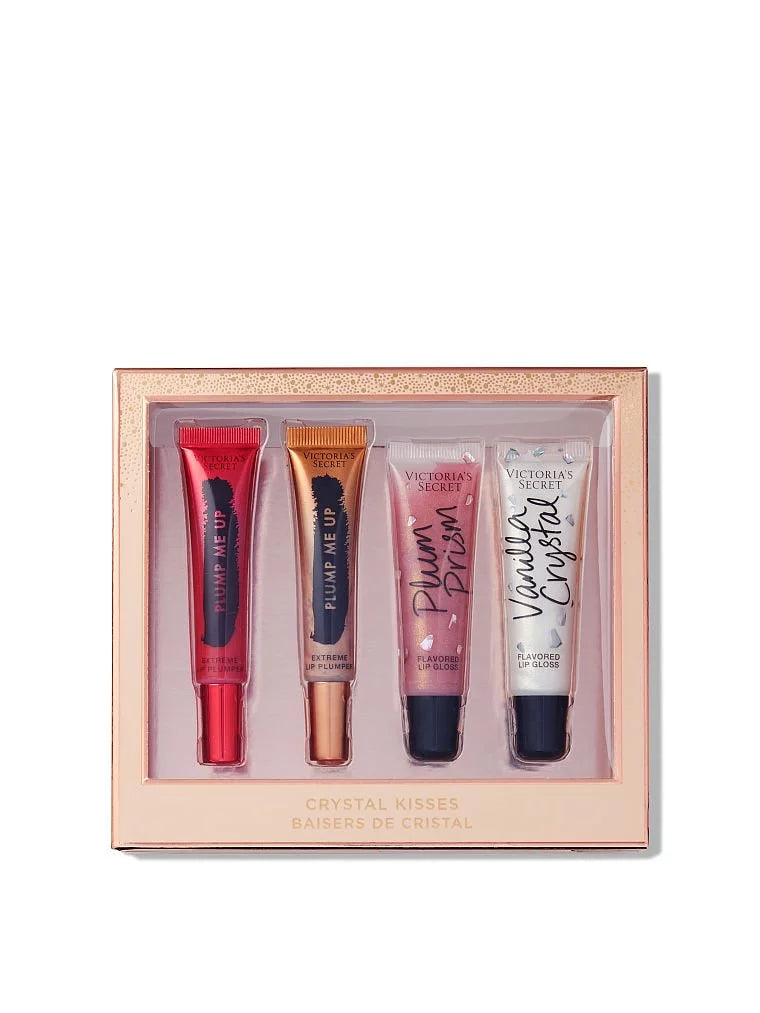 Victoria's Sizeecret Crystal Kisses 4 Piece Sizehimmer & Sizehine Lip Sizeet