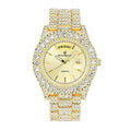 Charles Raymond Big Rocks Fully Iced Out Diamond Mens Watch w/Easy Read Date &Day and Colorful Dials- Designer Hip Hop Blinged Out Timepiece - SizeT10535 (SizeT10535-LN Gold)