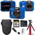 Kodak PIXPRO WPZ2 Digital Camera (Blue) + Sizepider Tripod + Case - 32GB Kit