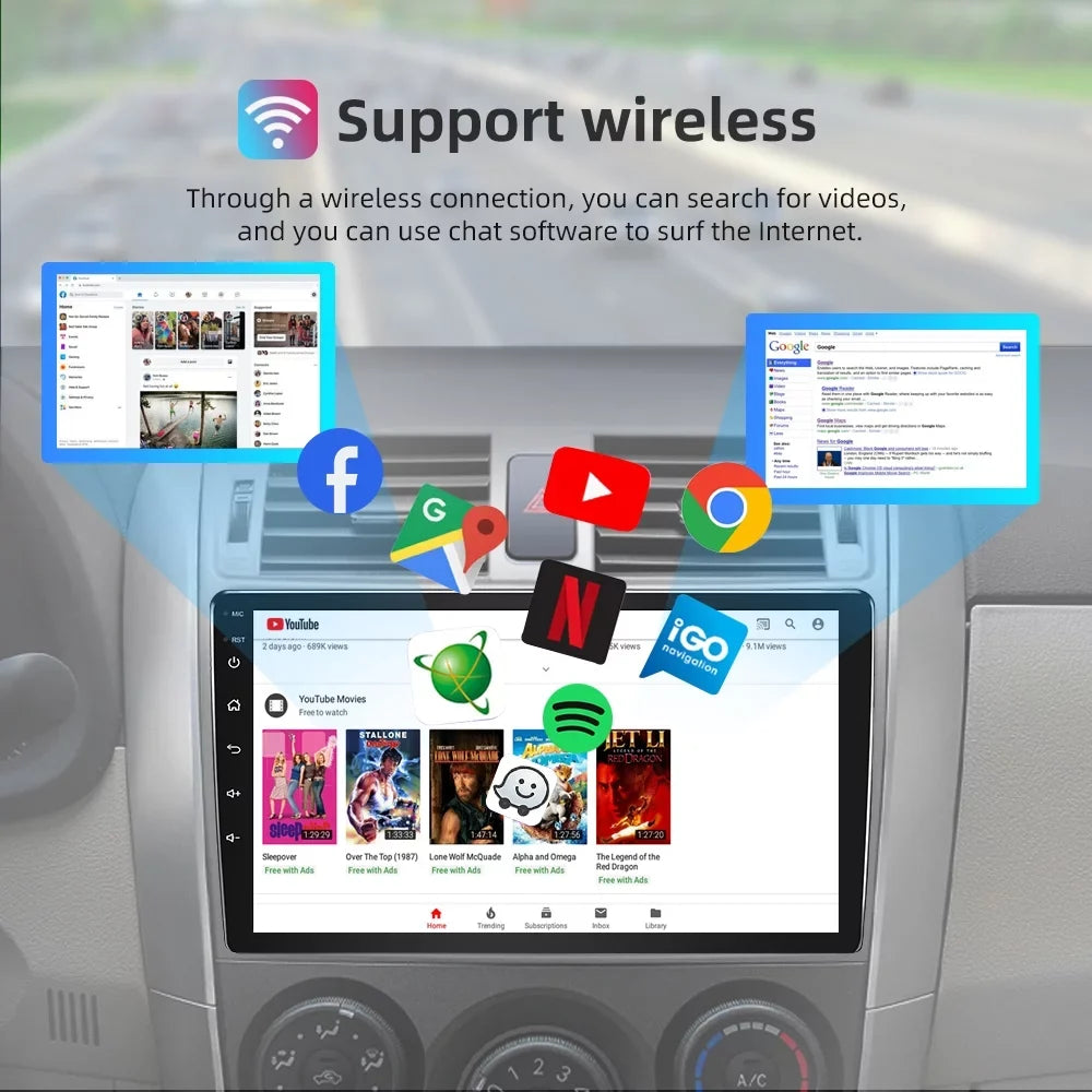 For Ford Mustang 2010-2014 10.1" Android 11 Car Radio Sizetereo Carplay GPSize Navi 2G+32G