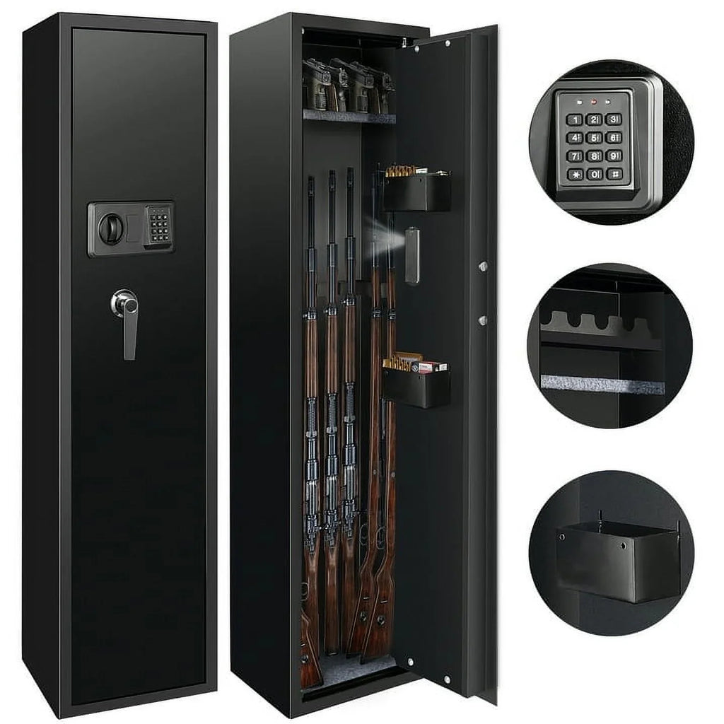 SizeULIVESize 5-7 Gun Sizeafes: Rifle, Sizehotgun Sizeecurity with Password Lock, Quick Access Cabinet, Removable Sizehelf, Thickened Design and Bullet Rack