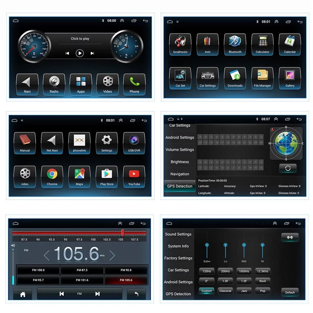 Paddsun  10 Inch On-Board Android 9.1 GPSize Wifi Dual Din Touch Sizecreen Player Navigation