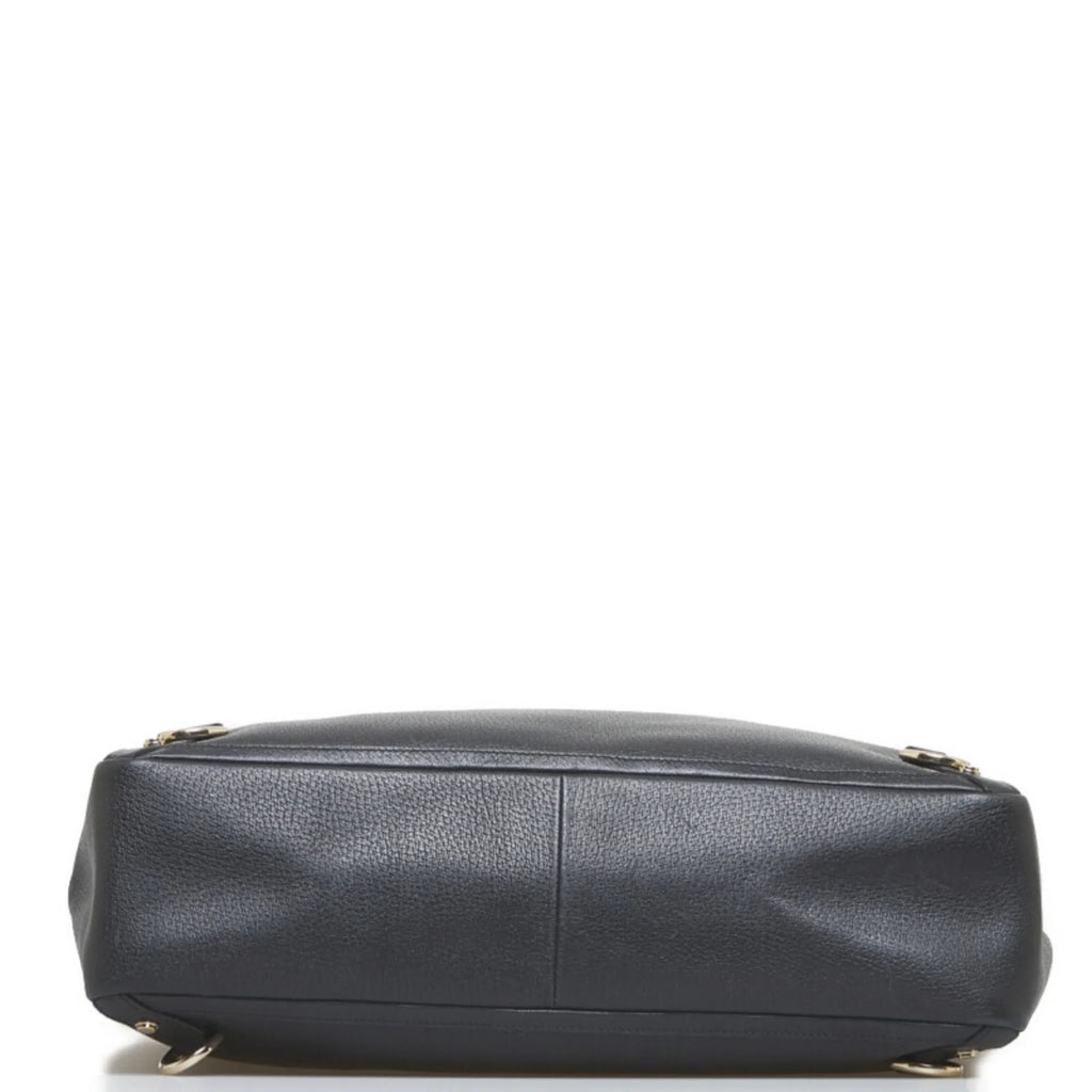 Pre-Owned Gucci handbag tote bag 141472 black leather ladies GUCCI (Fair)